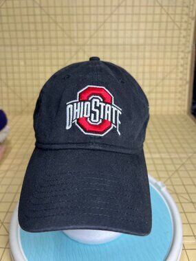 Ohio State Buckeyes New Era 9Twenty Adjustable Black Hat With Embroidered Logo